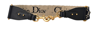 Christian Dior Oblique Shoulder Strap, £280, Accessories, Beige/Blue, Fabric, Front view